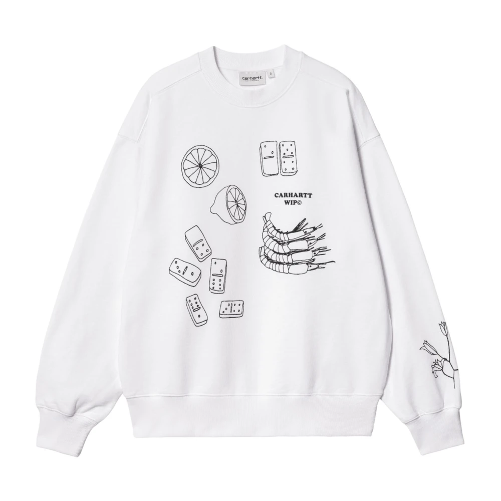 Carhartt WIP Witte Sweatshirt I033252 White Dames