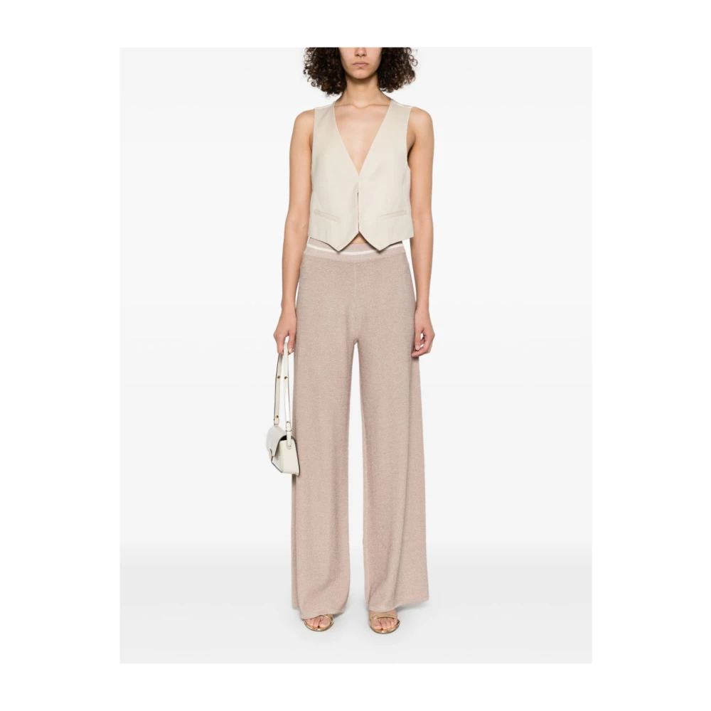 Liu Jo Elastische taille broek met streepdetail Gray Dames