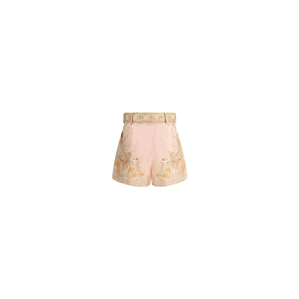 Zimmermann Bloemenprint linnen shorts Multicolor Dames