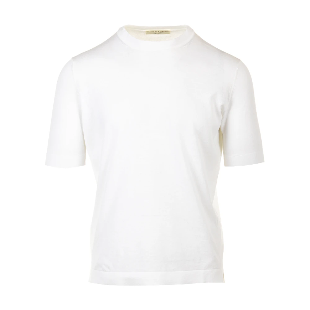 Filippo De Laurentiis Witte T-shirts en Polos Straight Fit White Heren