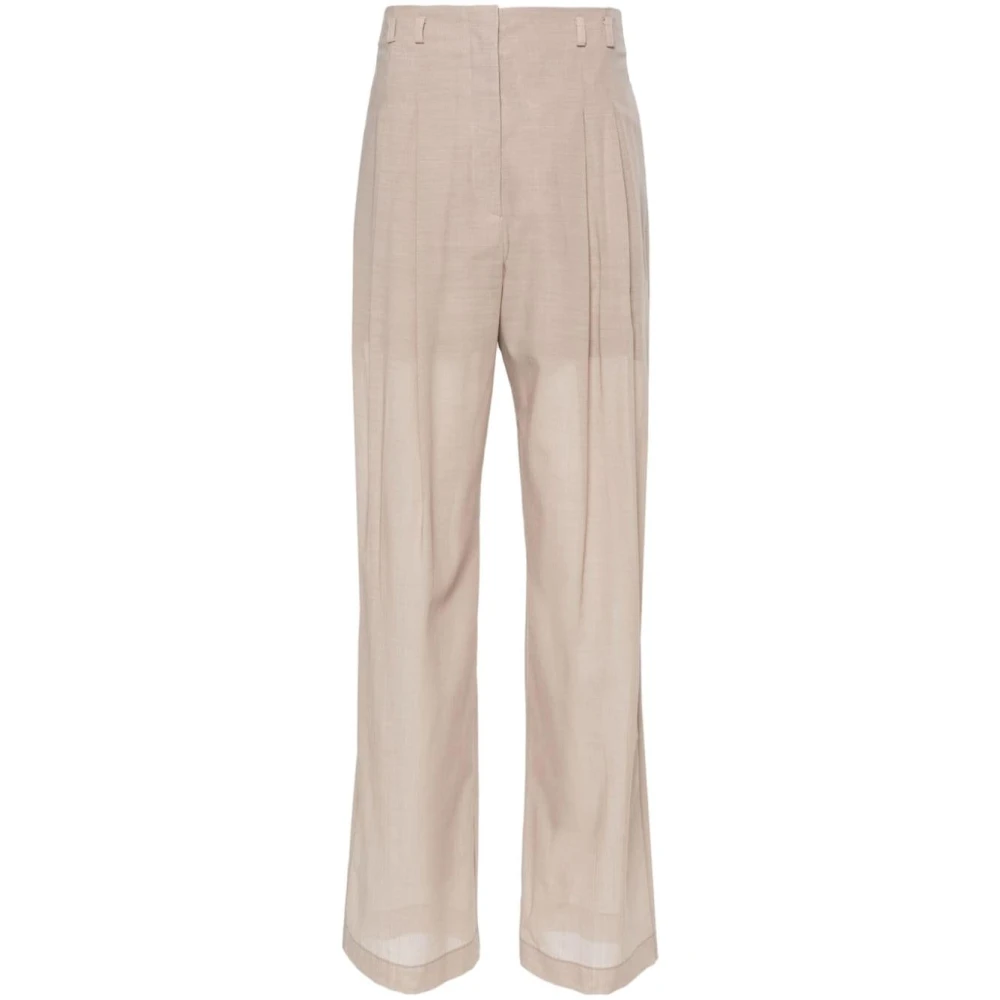 Philosophy Di Lorenzo Serafini Women's Beige Wide Trousers - Wide Trousers - S - Trousers