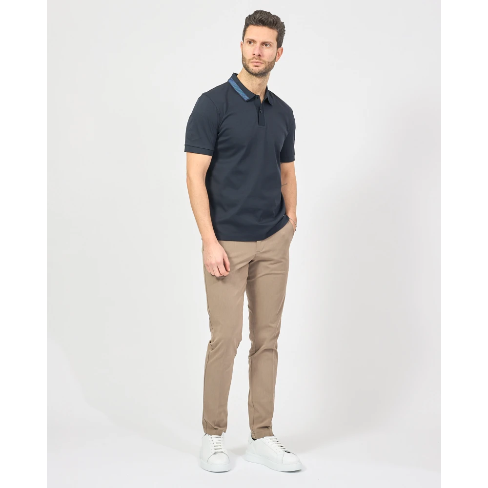 Hugo Boss Blauwe Polo T-shirt Slim Fit Blue Heren