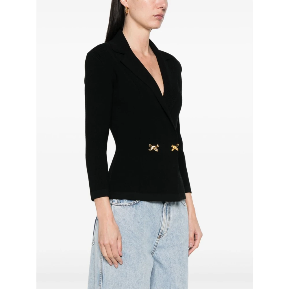 Elisabetta Franchi Zwarte Truien voor Vrouwen Black Dames
