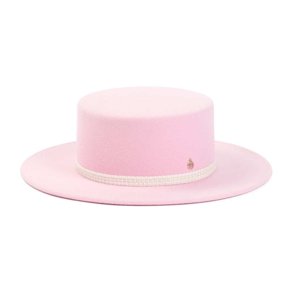 Maison Michel Sequins Bubblegum Wool Felt Hat Pink Dames