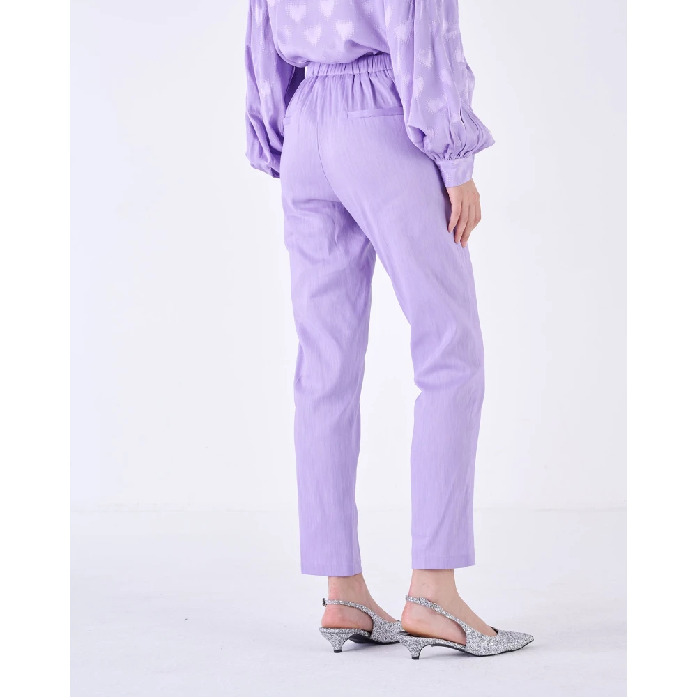 Silvian Heach Straight Trousers Purple Dames