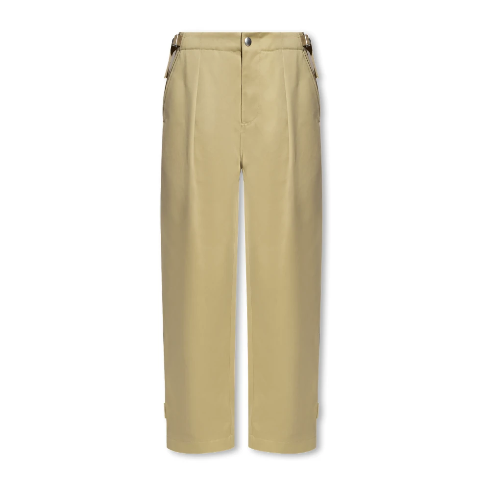 Burberry Beige Side Buckle Pants - Woman Pants Uk - 08 - Immagine 2