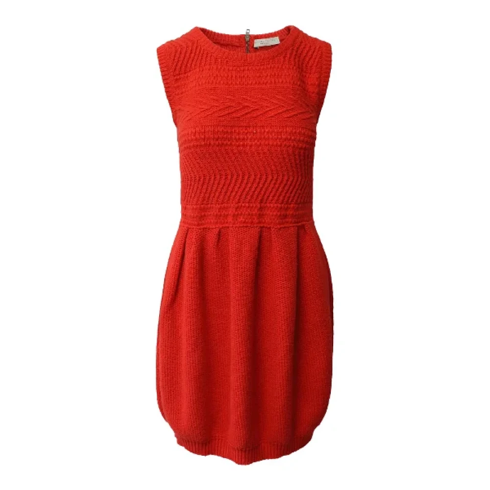 Stella McCartney Pre-owned Cotton dresses Red Dames