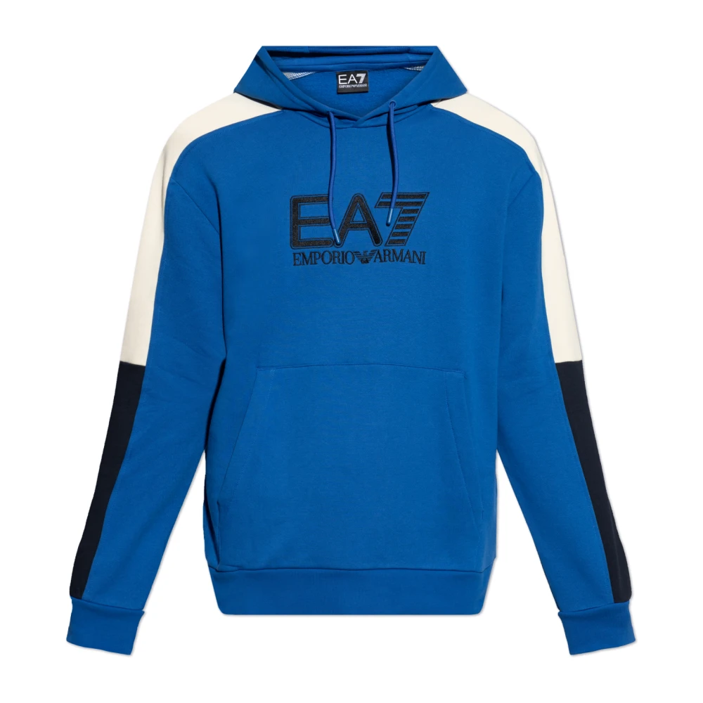 Emporio Armani EA7 Hoodie Blue Heren