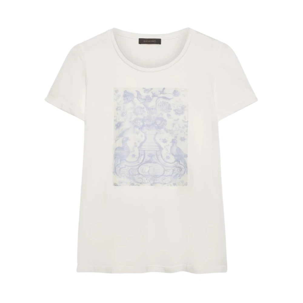 Elena Mirò Stijlvolle T-Shirt voor Vrouwen White Dames