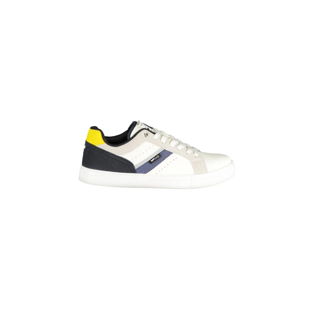Gas Men's White Polyester Low-Top Sneakers