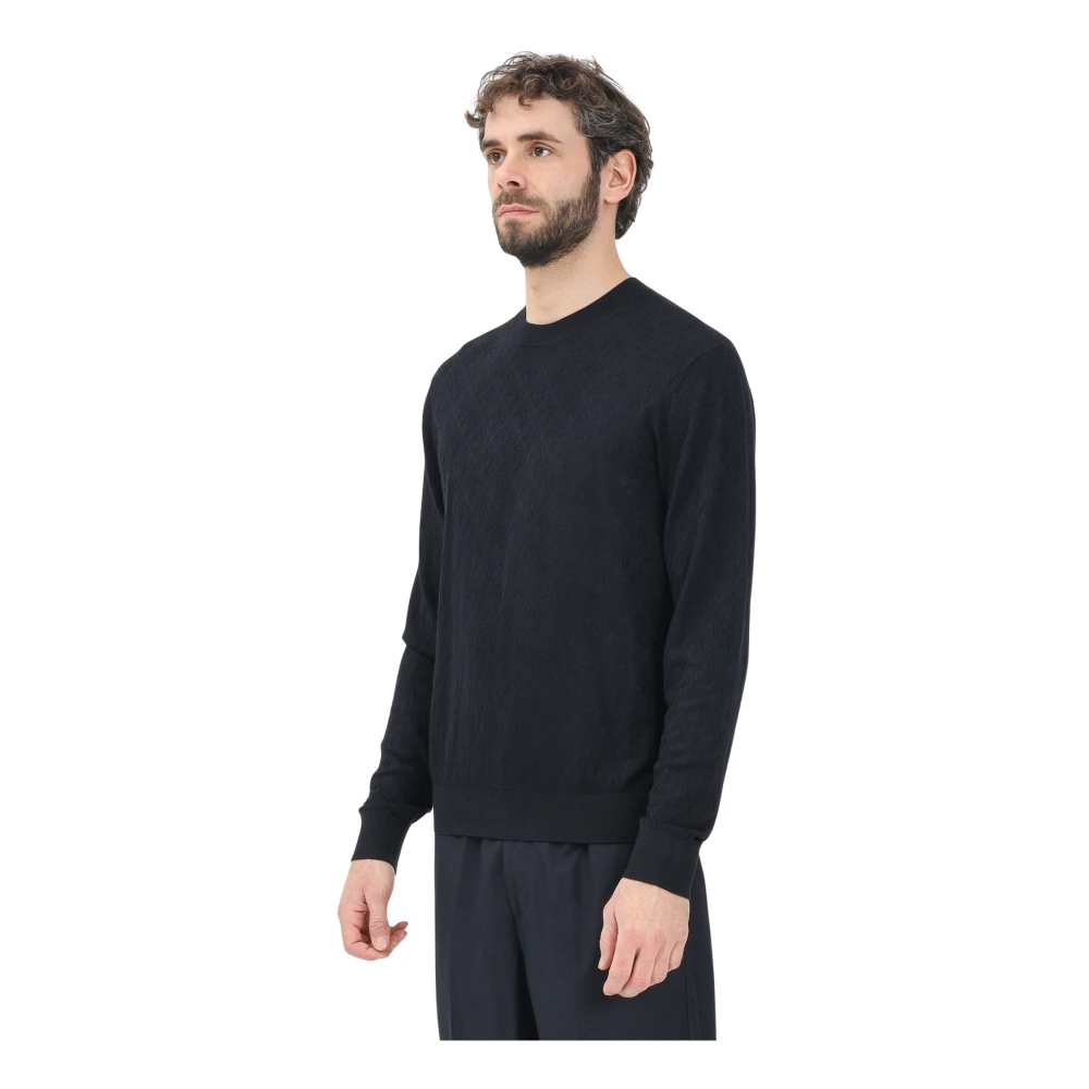 Armani Exchange Blauwe Crew Neck Sweater Lente Zomer Blue Heren
