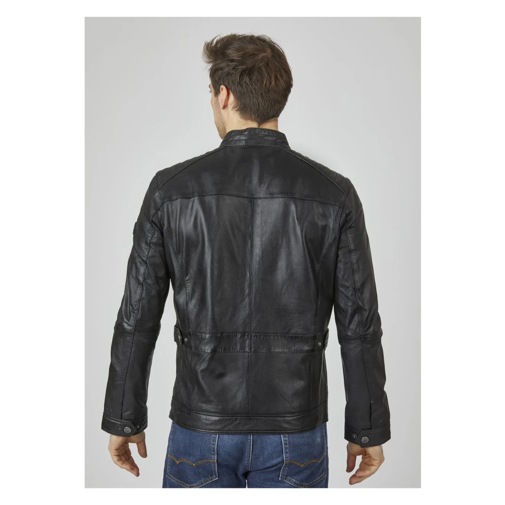 Bugatti Heren Leren Jas Claudio Black Heren
