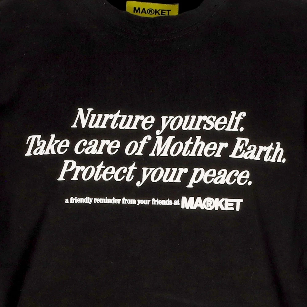 Market Nurture Yourself Zwart Tee T-Shirt Black Heren