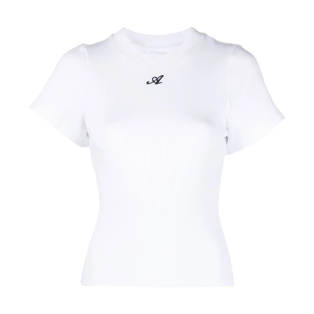 Axel Arigato Script A Wit Organisch Katoenen T-shirt White Dames