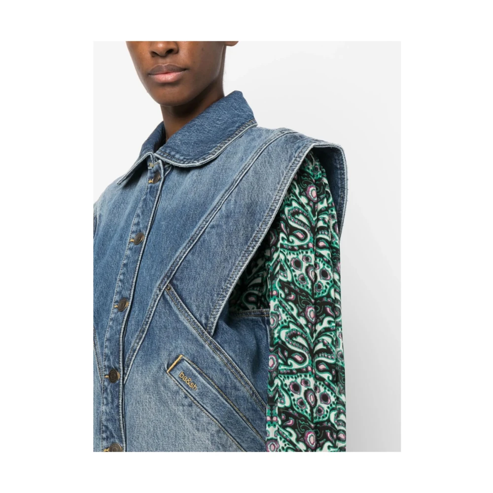 BA&SH Denim Mouwloos Jack Blue Dames