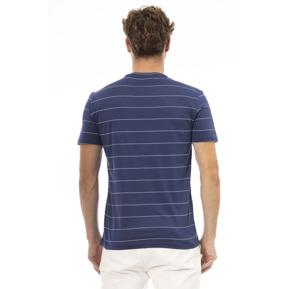 Baldinini Korte Mouw Ronde Hals T-shirt Blue Heren