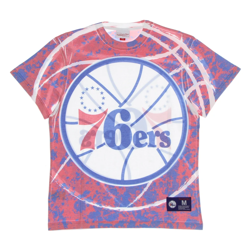 Mitchell & Ness NBA Jumbotron Tee Hardwood Classics Scarlet Multicolor Heren