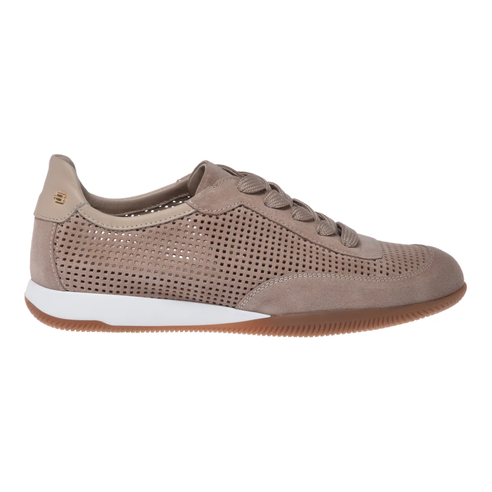 Baldinini Zapatillas Deportivas De Ante Perforado Shoes Mujer Beige 37 Eu Zapatillas Deportivas De Ante Perforado