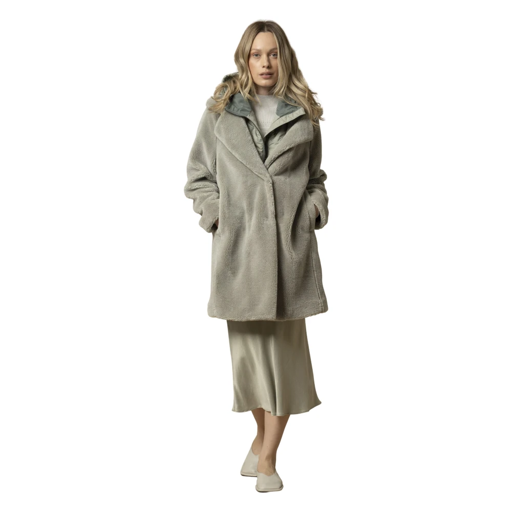 Kocca Donna Grigio Elegante Cappotto Tre Quarti