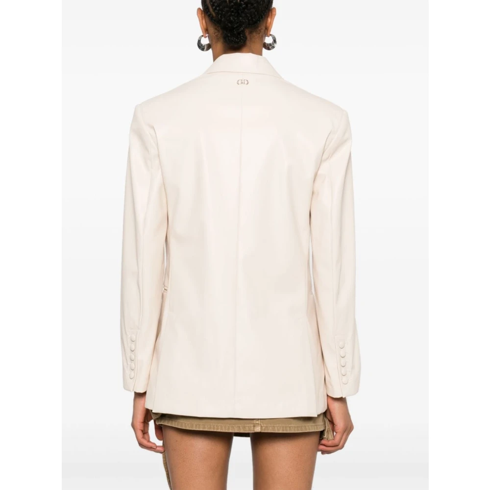 Liu Jo Beige Faux Leren Jas Beige Dames
