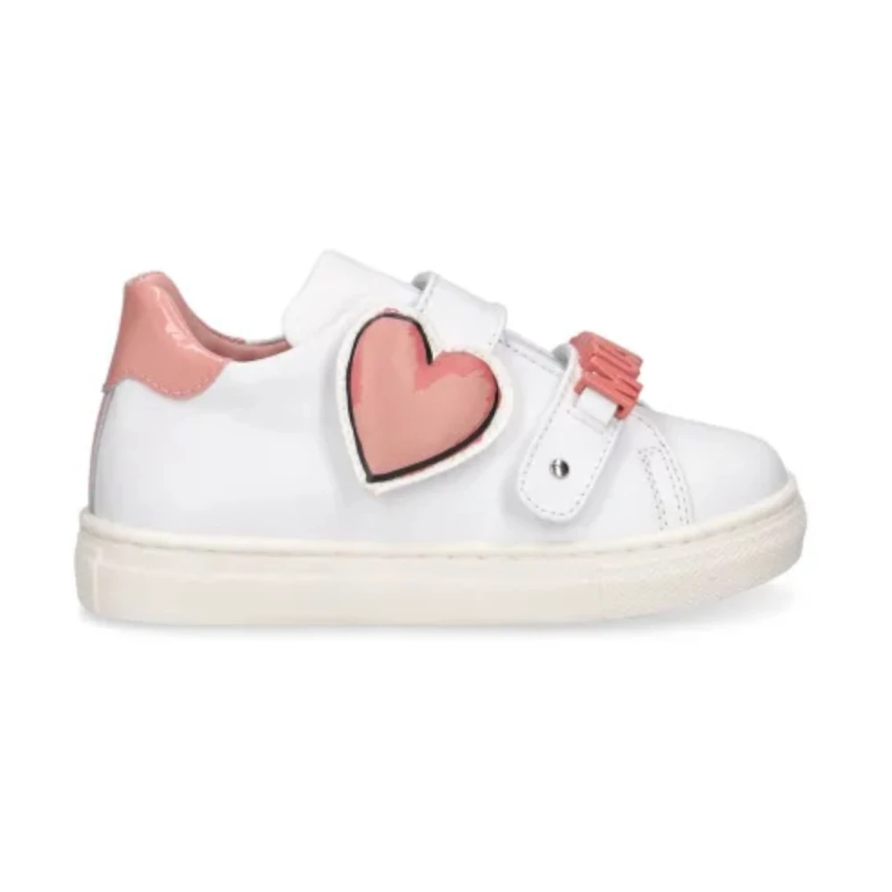 Moschino Girls White Low Top Kids Sneakers