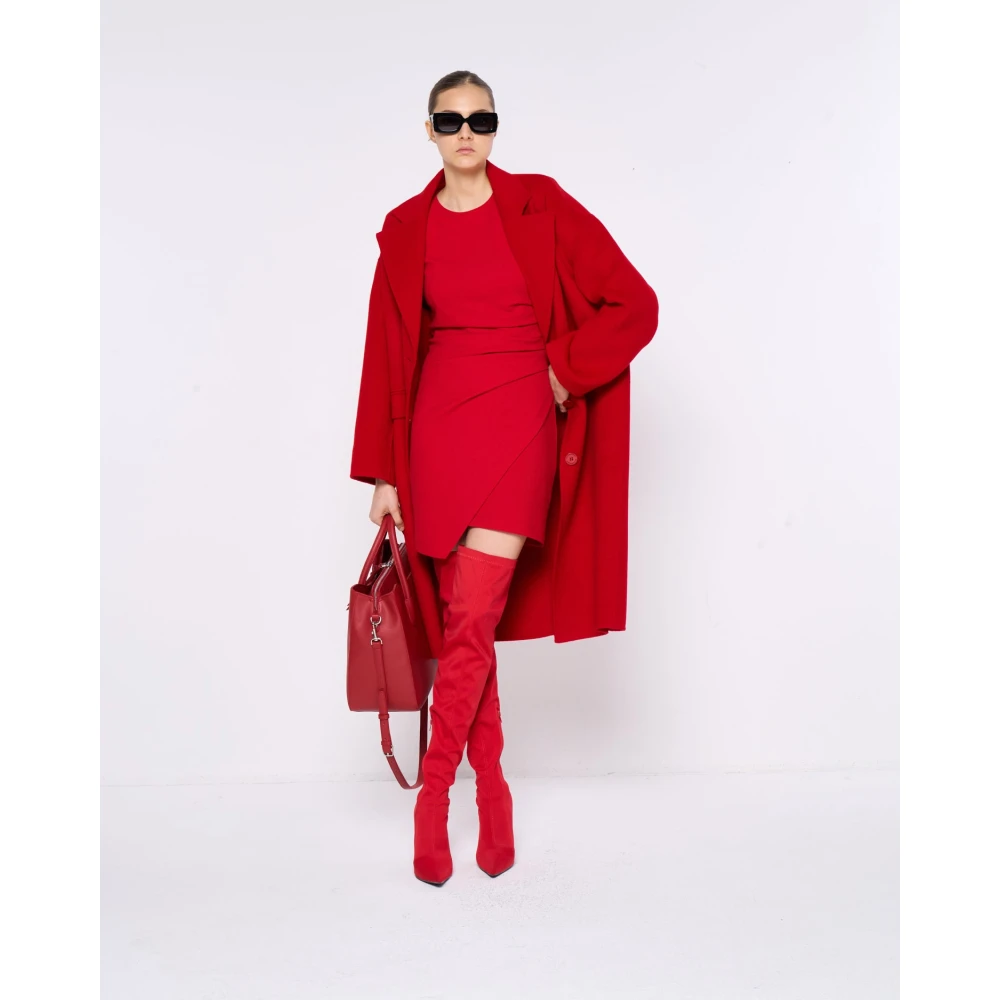 Silvian Heach Jurk met plooien Red Dames