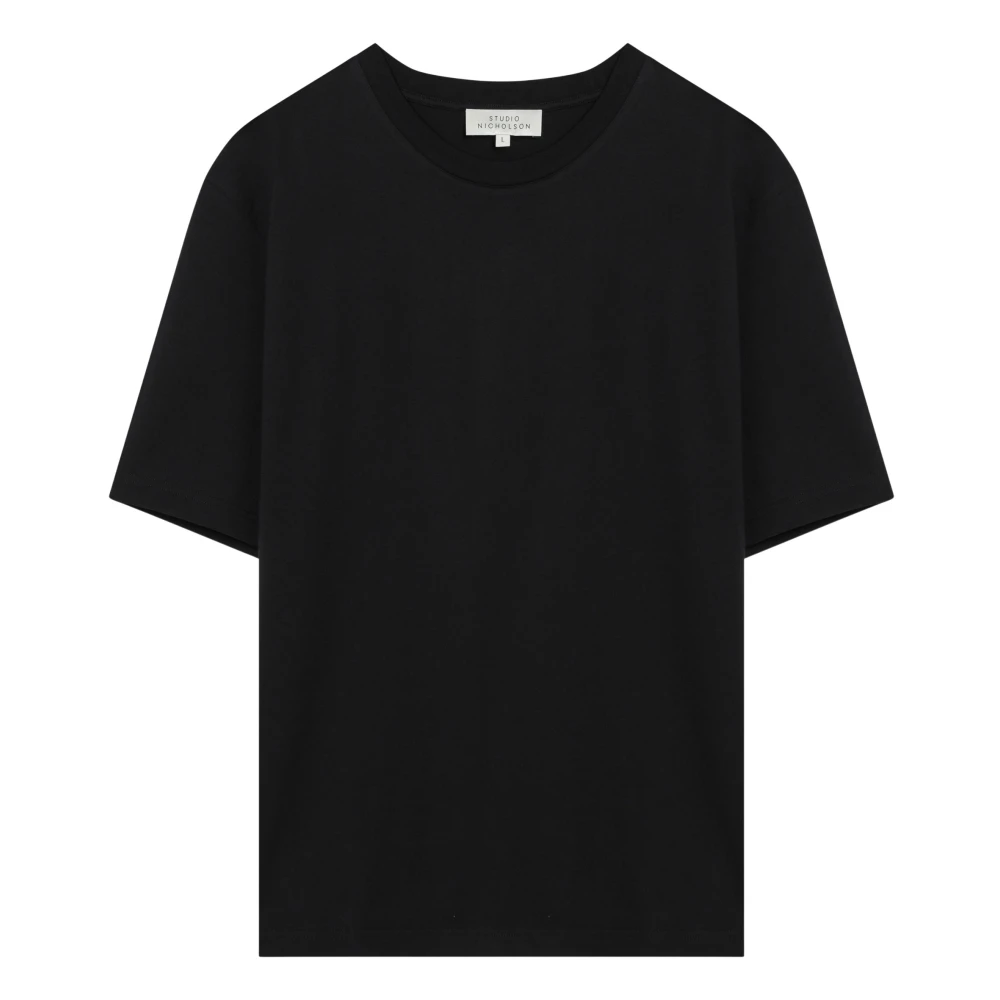 Studio Nicholson Korte mouwen ronde hals T-shirt Black Heren