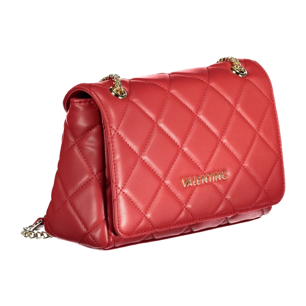 Valentino by Mario Valentino Rode Schoudertas met Kettingbanden Red Dames