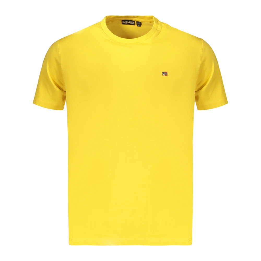 Napapijri Men's Yellow T-Shirts, 3XL, Short-Sleeved T-Shirt