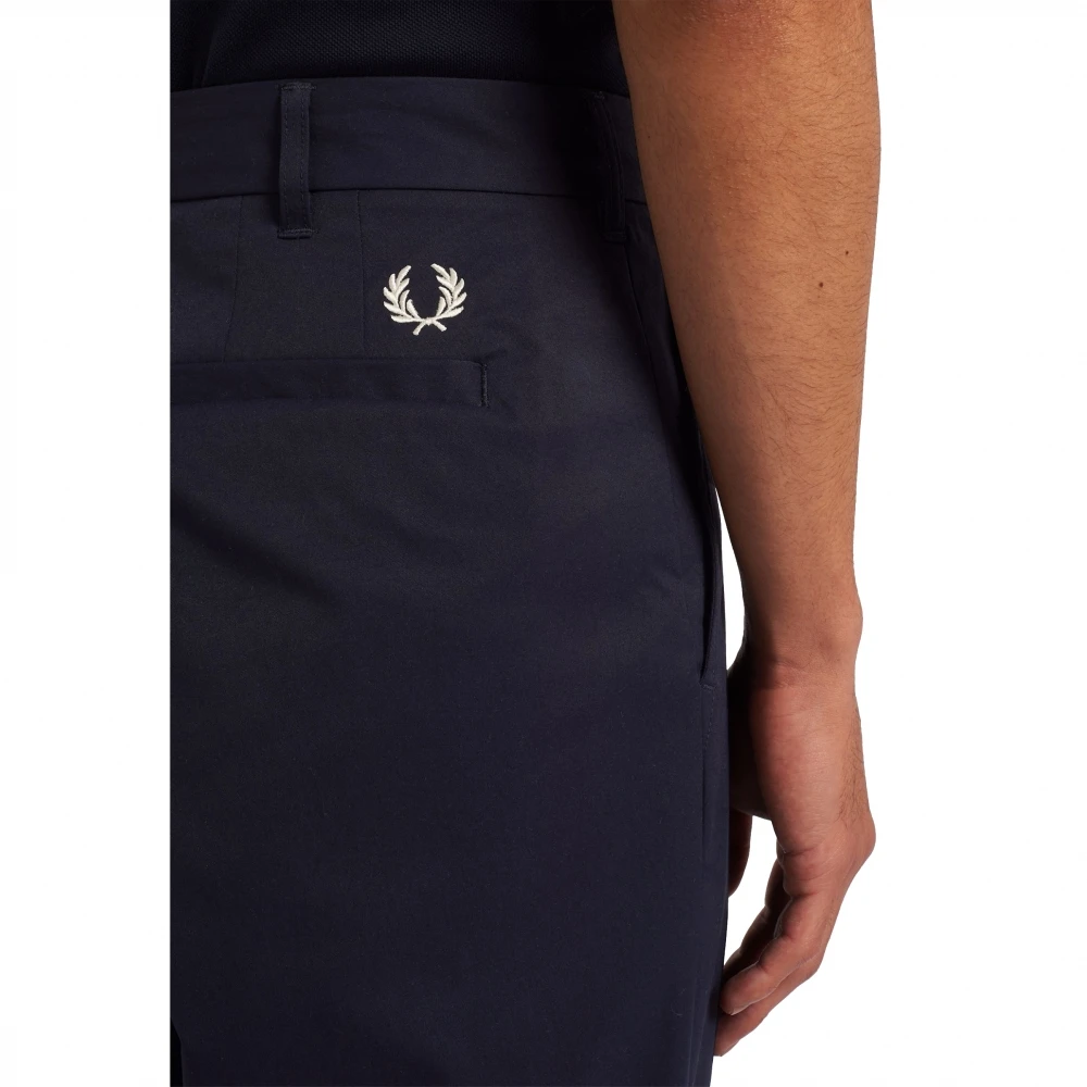 Fred Perry Cropped Broeken Regular Tapered Fit Blue Heren
