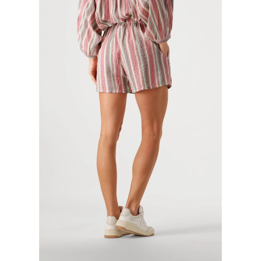By-Bar Kleurrijke Gestreepte Zomer Shorts Multicolor Dames