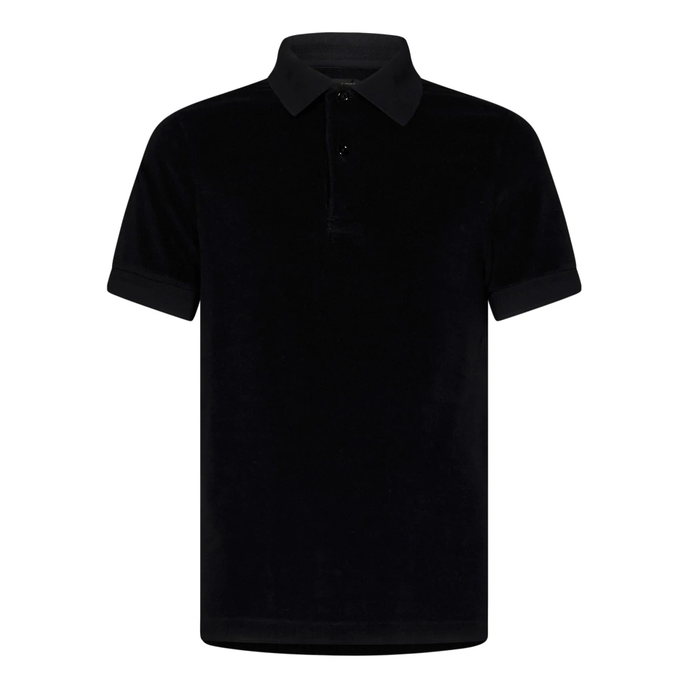 Tom Ford Zwarte T-shirts en Polos met TF Logo Black Heren
