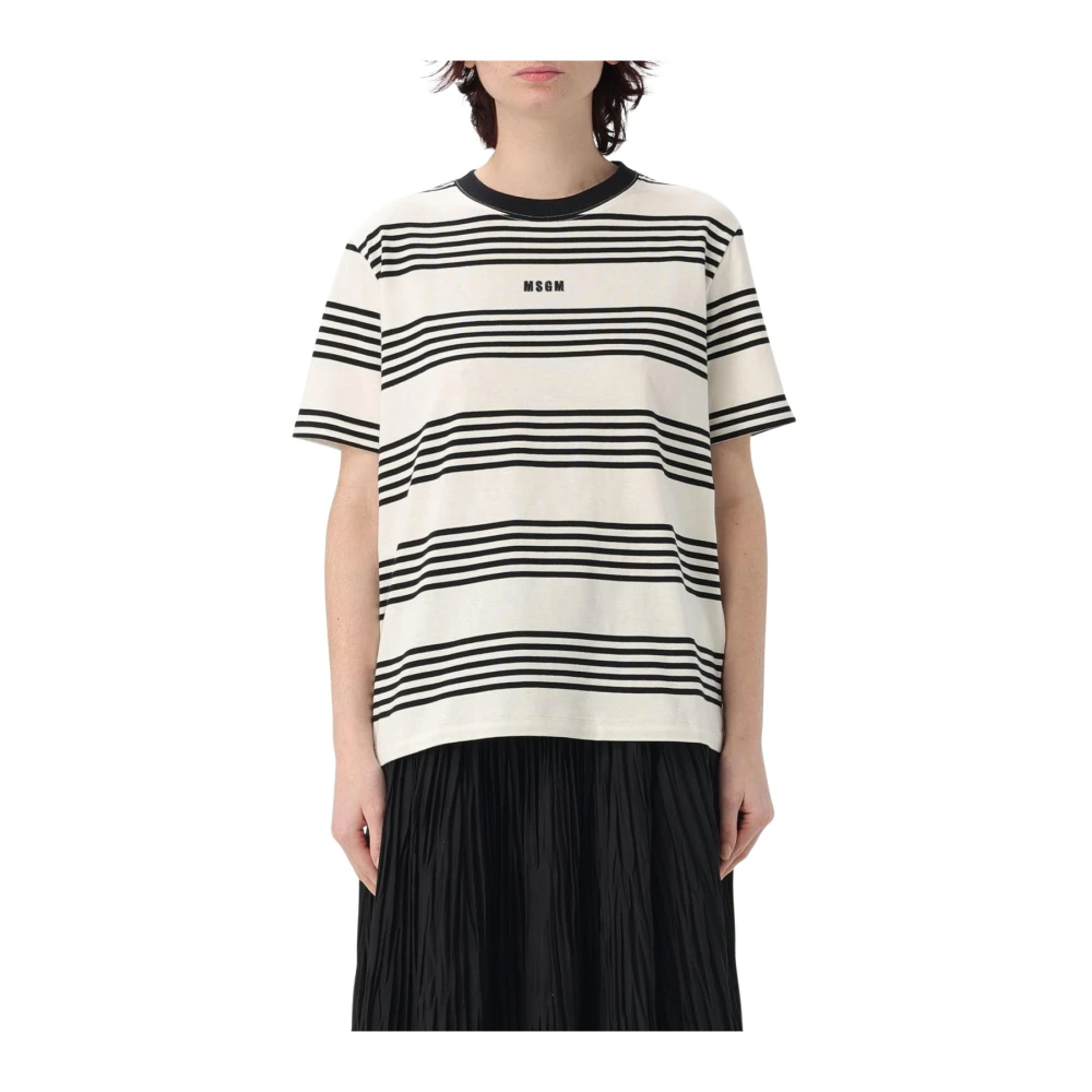 Msgm - Tops > T-Shirts - Beige - Msgm - Modalova