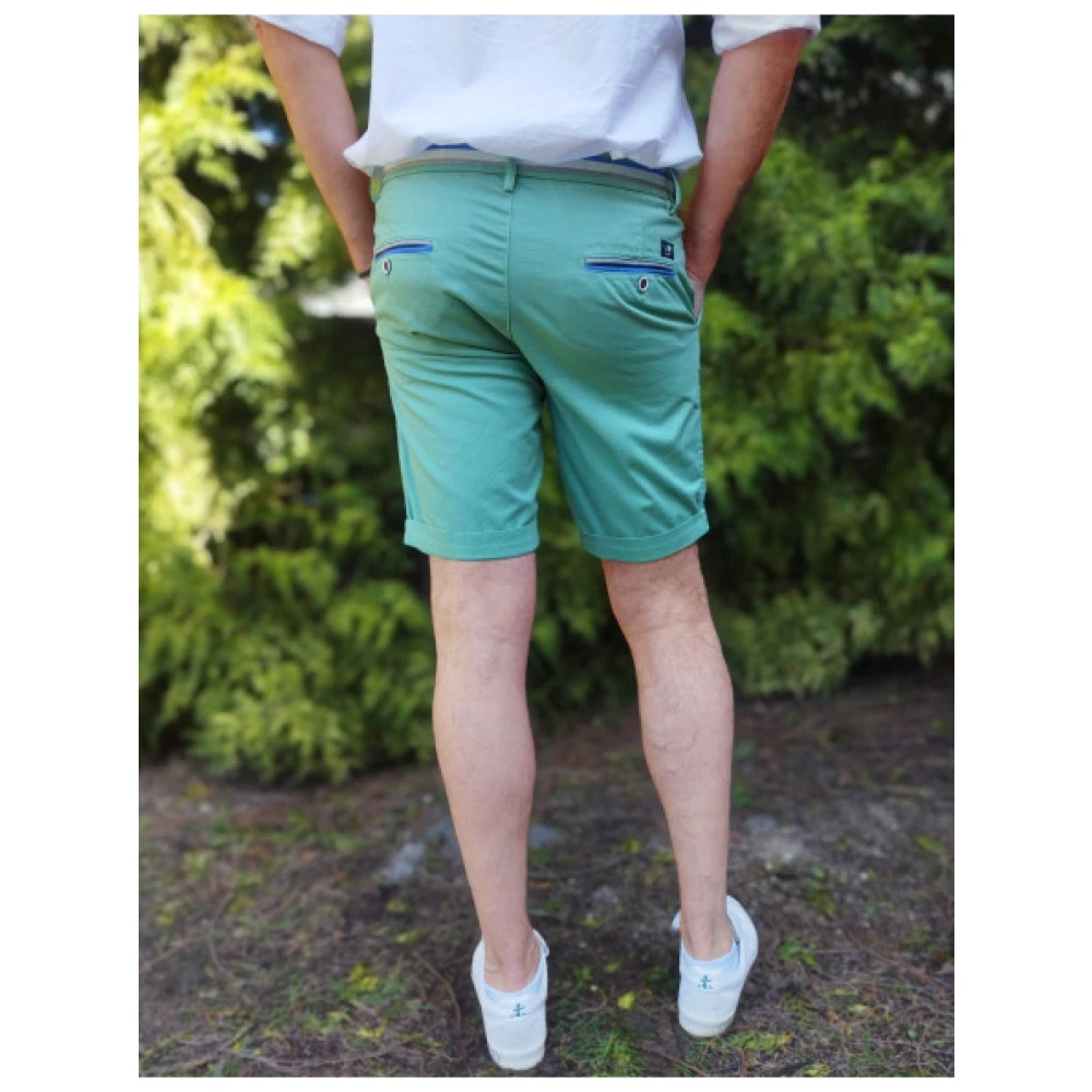 Mason's Stijlvolle Chino Bermuda Shorts Green Heren