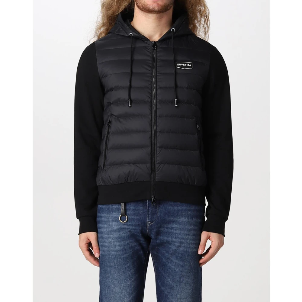 duvetica Zwarte Puffer Donsjas Ritssluiting Black Heren