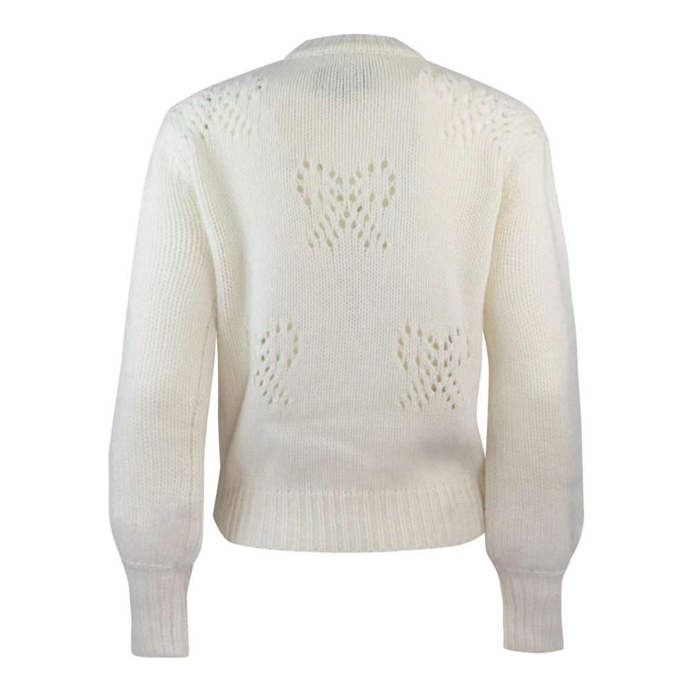 MC2 Saint Barth Ivoor trui met parelversieringen Beige Dames