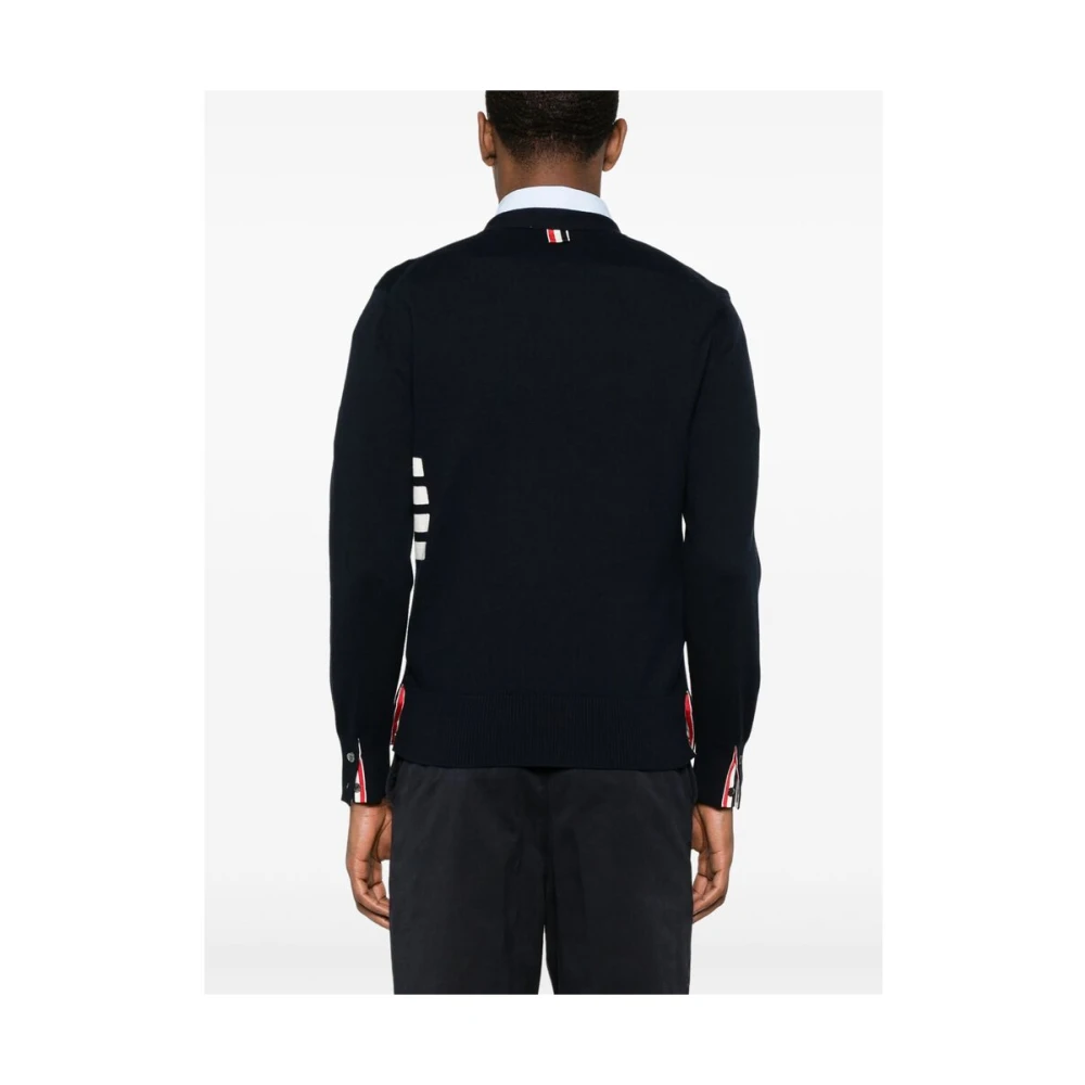 Thom Browne Blauwe Gebreide Trui Blue Heren