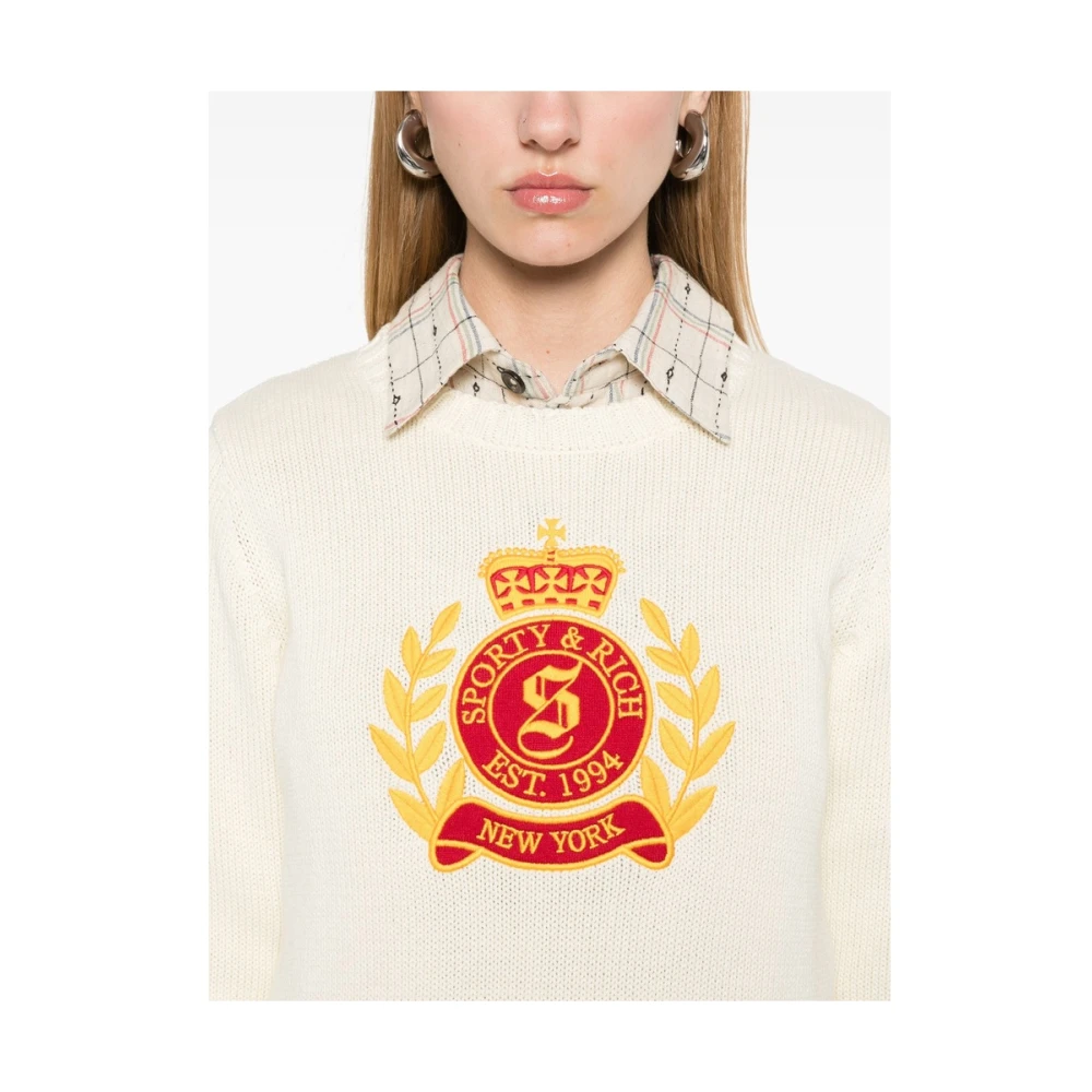 Sporty & Rich Roomwit Visserstrui Beige Dames