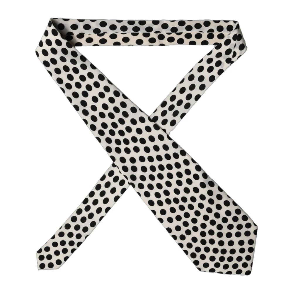 Dolce & Gabbana Women's Black Ties, One Size, Polka Dot Silk Necktie