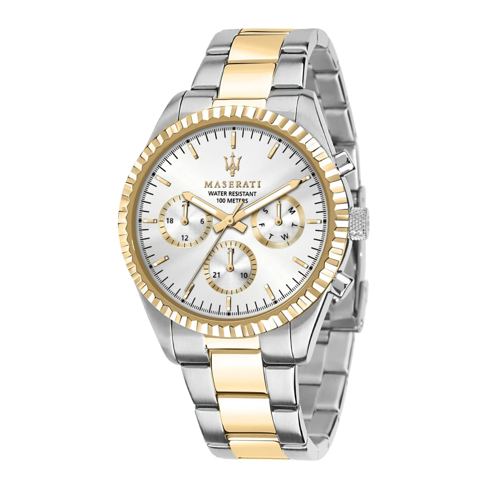 Maserati Men's Silver/Gold Fashion Analogue Steel Bracelet Watch - One Size - Image 7