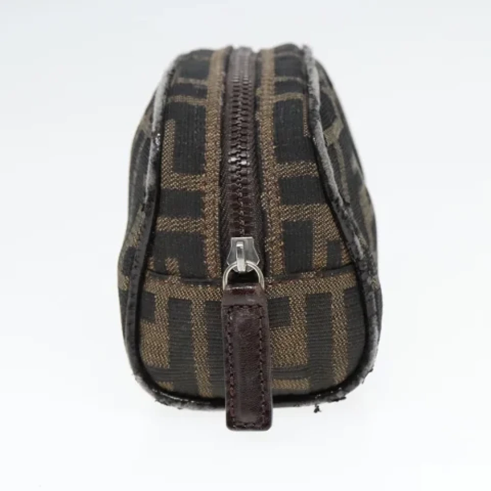 Fendi Vintage Pre-owned Canvas pouches Brown Dames