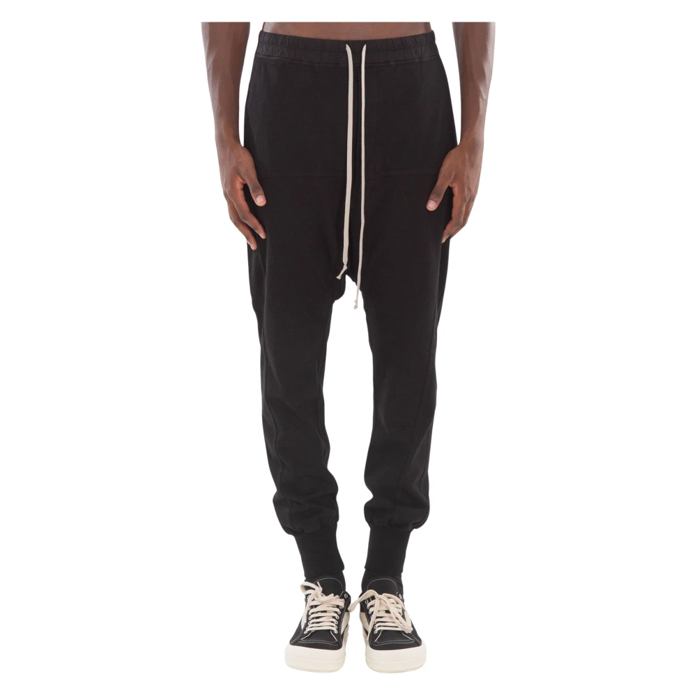 Rick Owens Trekkoord Jersey Broek Black Heren