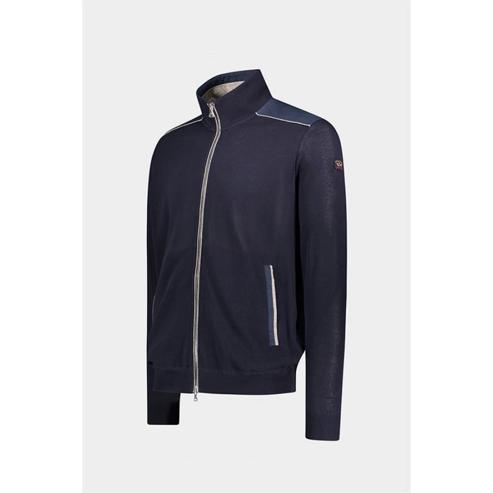 PAUL & SHARK Sweatshirt met rits en hoodies Blue Heren