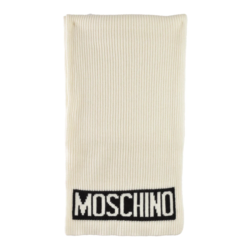Moschino Sjaal met wolmix en kasjmier White Dames