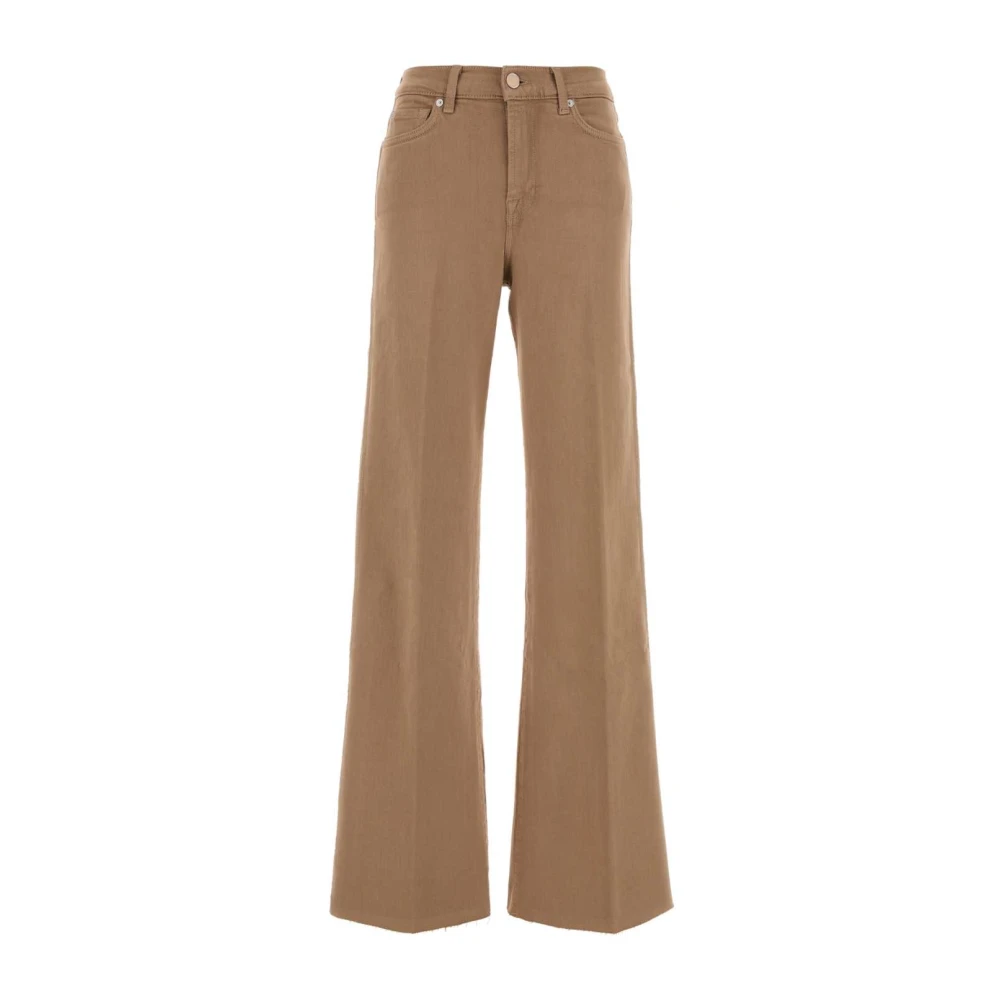 7 For All Mankind Wijde Jeans Denim Blue Brown Dames