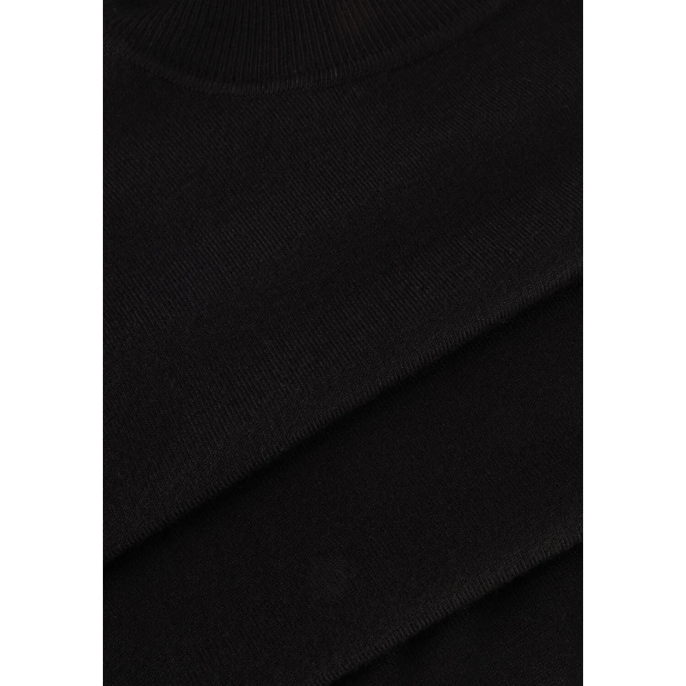 Pure Path Essentiële Gebreide Coltrui Sweater Black Heren