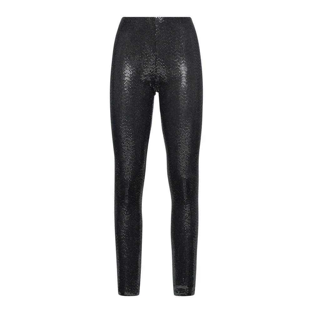 Isabel Marant Women's Black Leggings, Xs, Mesh Embellished Trousers