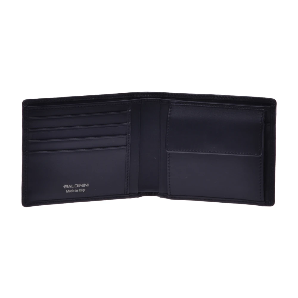 Baldinini Wallet in taupe quilted leather with monogram Black Heren