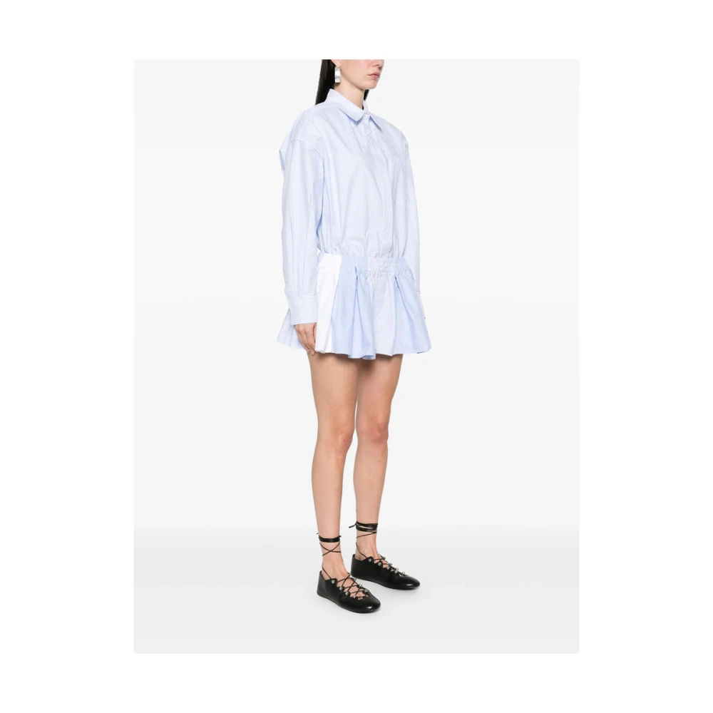 alexander wang Lichtblauwe elastische taille overhemd Blue Dames