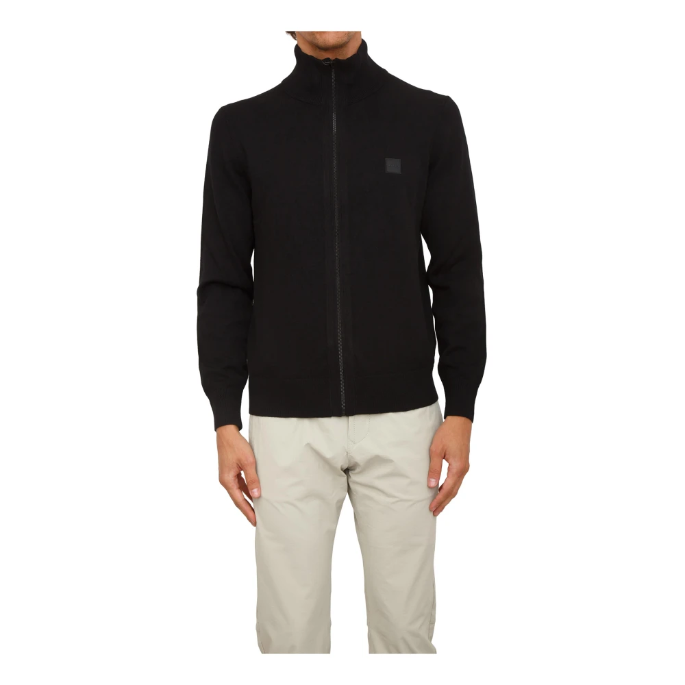 Hugo Cardigans, Male, M, Knitwear Nero Black